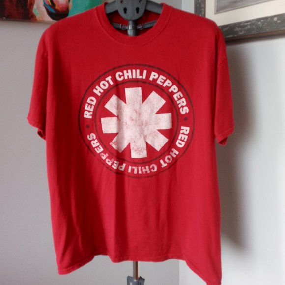 Red Hot Chili Peppers Asterisk red Tee size XL - Picture 1 of 5